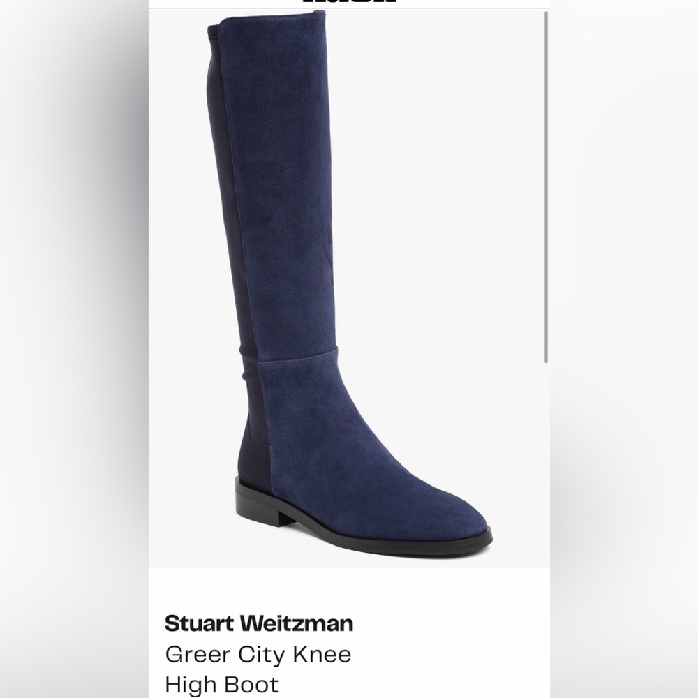 Stuart Weitzman Greer City Knee High Navy Women's Boots